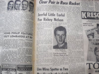1958 JUNE 21 BOSTON RECORD AMERICAN NEWSPAPER- JIMMY FOXX HEART ATTACK - NP 6265