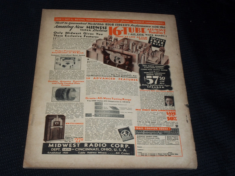 1935 APRIL RADIO NEWS & SHORT WAVE RADIO MAGAZINE - ANNUAL ISSUE - E 4817