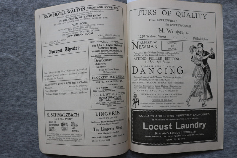 1914 NOV 2 PLAYS AND PLAYERS THEATRE PROGRAM MAGAZINE - HAZEL DAWN COVER- K 2722