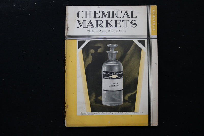 1933 FEBRUARY CHEMICAL MARKETS MAGAZINE - CALCO ANILINE OIL COVER - SP 6258N