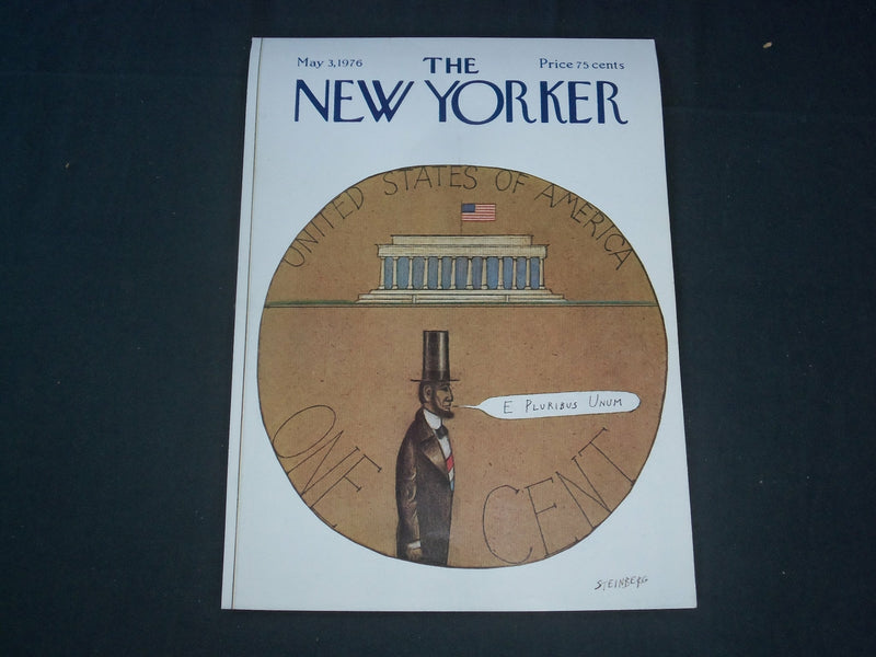 1976 MAY 3 NEW YORKER MAGAZINE FRONT COVER ONLY - GREAT ART FOR FRAMING