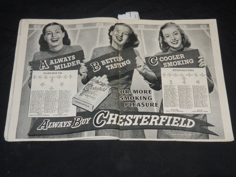 1945 OCTOBER 6 DARTMOUTH VS. PENNSYLVANIA COLLEGE FOOTBALL PROGRAM - J 5753