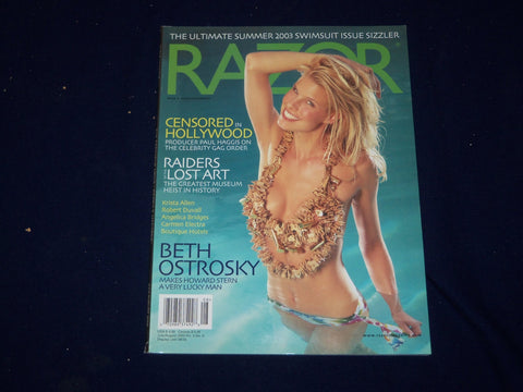 2003 JULY/AUGUST RAZOR MAGAZINE - BETH OSTROSKY COVER - B 2
