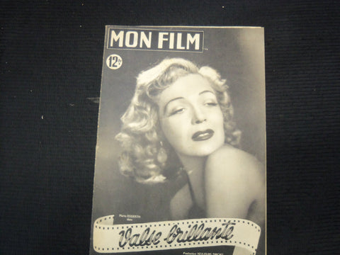 1950 SEPTEMBER 13 MON FILM FRENCH MAGAZINE - MARTA EGGERTH COVER - 26100