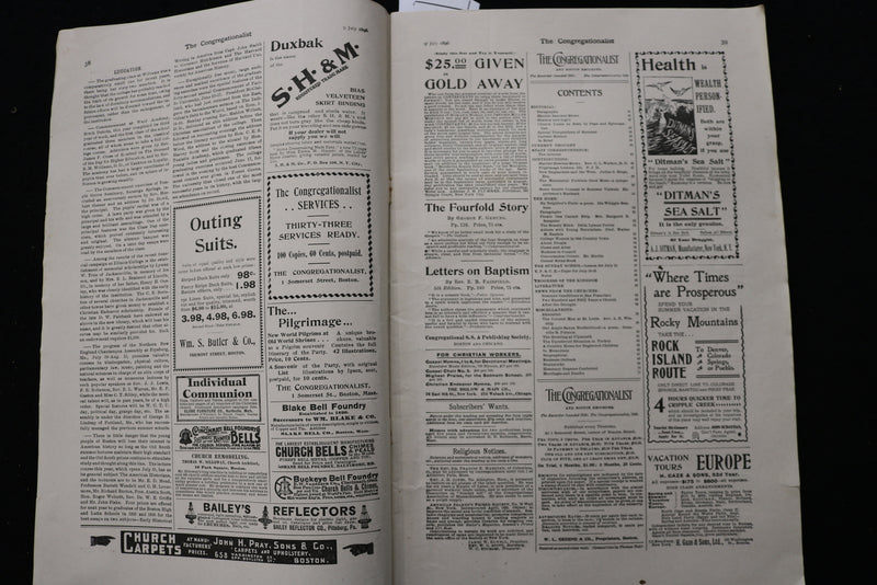 1896 JULY 9 THE CONGREGATIONALIST MAGAZINE - HARRIET BEECHER STOWE COVER- K 2482