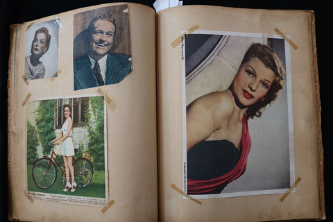 1940'S MOVIE STARS SCRAPBOOK - CAROLE LOMBARD - RITA HAYWORTH - E 24880