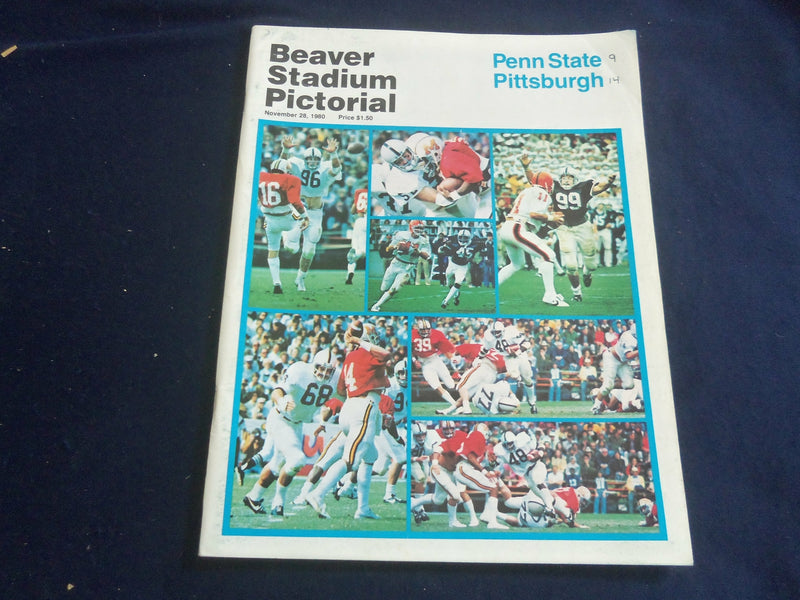 1980 NOV 28 PENN STATE UNIV VS UNIV OF PITTSBURGH FOOTBALL PROGRAM - ST 5882W