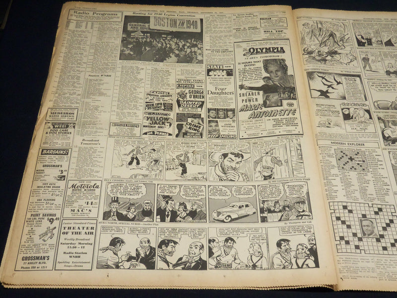 1938 SEPTEMBER 22 NEW BEDFORD STANDARD TIMES - 17 KILLED IN CAPE - NT 8910