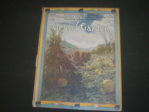 1912 NOVEMBER THE HOUSE & GARDEN MAGAZINE - GREAT PHOTOS & ADS - ST 640