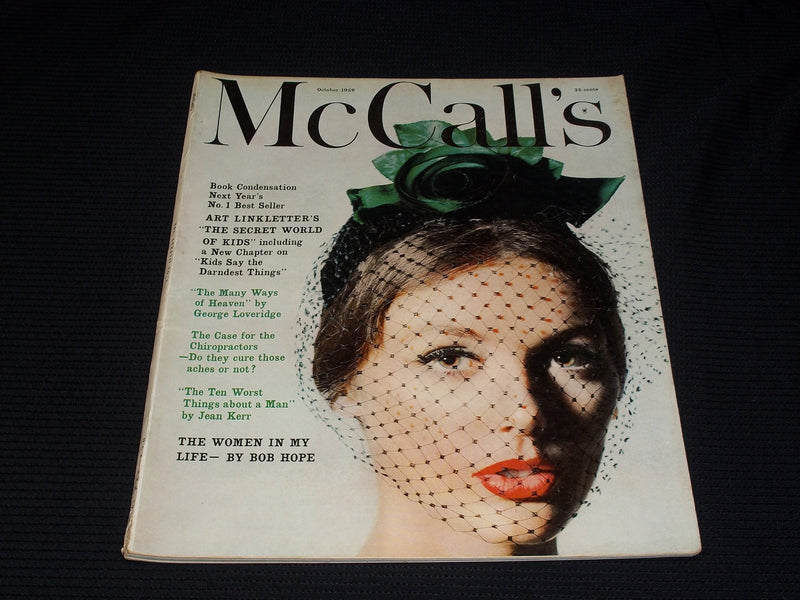 1959 OCTOBER MCCALL'S MAGAZINE VERY NICE FRONT COVER & FULL PAGE ADS - E 2430