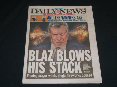 2020 JUNE 24 NEW YORK DAILY NEWS NEWSPAPER - BLAZ BLOWS HIS STACK