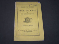 1865 CITY OF BATH OBJECTS OF INTEREST GUIDE BOOK - U. K. - THIRD EDITION- J 3450