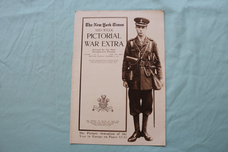 1914 DEC 10 NEW YORK TIMES MID-WEEK PICTORIAL WAR EXTRA-PRINCE OF WALES- NP 9111
