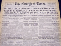 1945 SEPT 7 NEW YORK TIMES - 7,000,000 JAPANESE TO BE DISARMED IN MONTH - NT 236