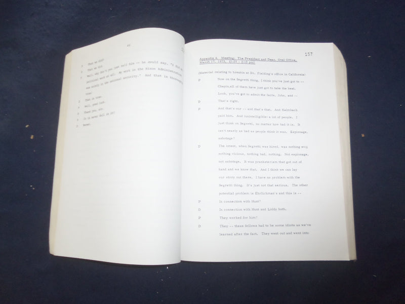 1974 RECORDED PRESIDENTIAL CONVERSATIONS SOFTCOVER BOOK -RICHARD NIXON - KD 8189