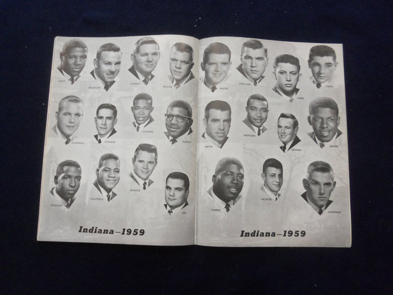 1959 OCTOBER 17 FOOTBALL PROGRAM - INDIANA UNIV VS. UNIV OF NEBRASKA - SP 5454O