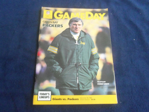 1986 DEC 20 GAMEDAY MAGAZINE - NEW YORK GIANTS VS. GREEN BAY PACKERS - SP 4686B