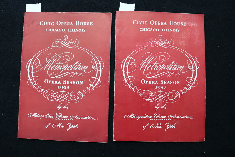 1945-1947 CIVIC OPERA HOUSE PROGRAMS - CHICAGO, ILLINOIS - LOT OF 2 - K 1994