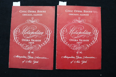 1945-1947 CIVIC OPERA HOUSE PROGRAMS - CHICAGO, ILLINOIS - LOT OF 2 - K 1994