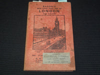 1940'S BACON'S LARGE PRINT MAP OF LONDON AND SUBURBS - LINEN BACKED - K 2022