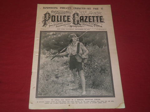 1922 SEPTEMBER 30 THE NATIONAL POLICE GAZETTE MAGAZINE - MARIE PREVOST - B 5746