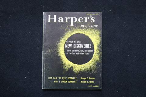 1958 MARCH HARPER'S MAGAZINE - NEW DISCOVERIES COVER - E 10626