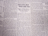 1920 APRIL 15 NEW YORK TIMES - BABE RUTH MUFFS IN FIRST YANKEE GAME - NT 5300