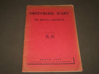 1926 RENÉ BAILLEUX ORFÈVRERIE D'ART EN MÉTAL ARGENTÉ FRENCH CATALOGUE - FR 368