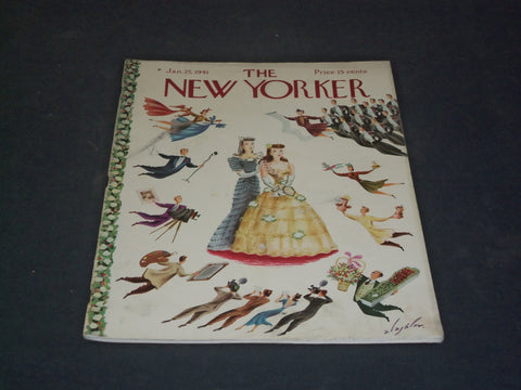 1941 JANUARY 25 THE NEW YORKER MAGAZINE - ILLUSTRATED COVER - NY 868