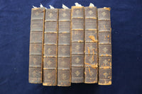 1891 BOSWELL'S LIFE OF JOHNSON HARDCOVER BOOKS - LOT OF 6 VOLUMES - KD 9449