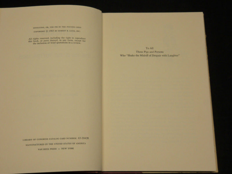 1963 ERNESTINE HARDCOVER BOOK INSCRIBED BY PAULINE INNIS - D 544