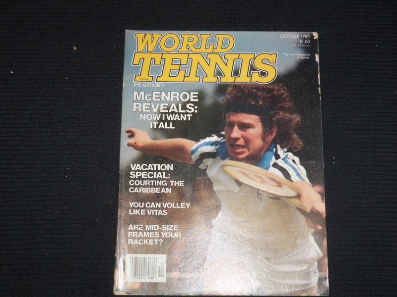 1980 OCTOBER WORLD TENNIS MAGAZINE - JOHN MCENROE COVER - ST 1004C