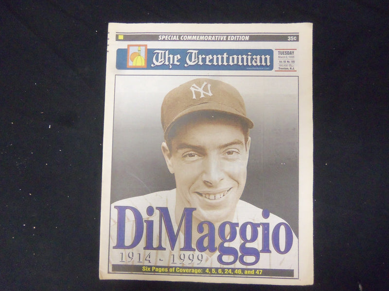 1999 MARCH 9 THE TRENTONIAN NEWSPAPER - JOE DIMAGGIO DIED - NP 2151