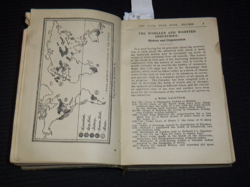 1918-1919 THE WOOL YEAR BOOK - H. HAIGH & CO - BRADFORD, ENGLAND - KD 5662B