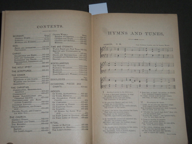 1902 METHODIST EPISCOPAL CHURCH HYMNAL HARDCOVER BOOK - KD 4473