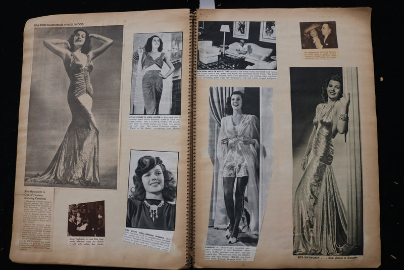 1940'S HOLLYWOOD SCRAPBOOK - RITA HAYWORTH - PAULETTE GODDARD - E 24888