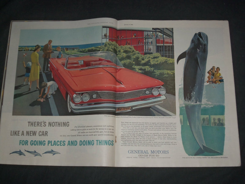 1960 JANUARY 9 THE SATURDAY EVENING POST MAGAZINE - ILLUSTRATED COVER - SP 2481R