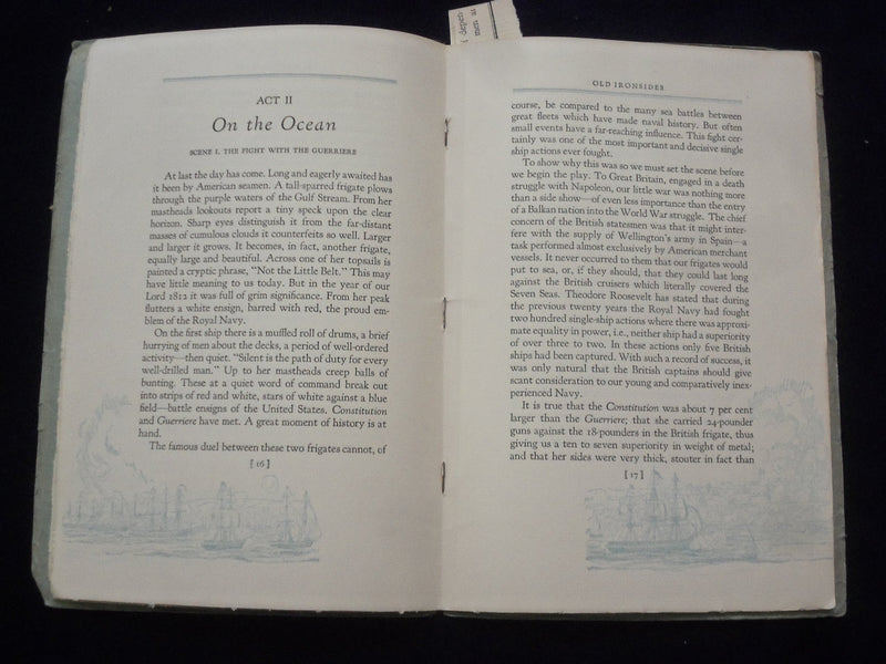 1931 SOME STORIES OF OLD IRONSIDES SOFTCOVER BOOK - J 9634