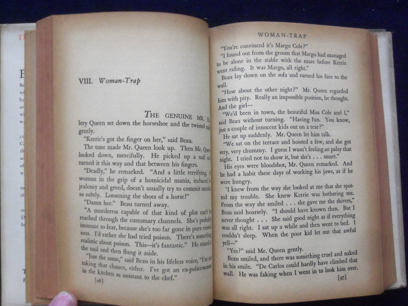 1939-1945 THE DRAGON'S TEETH HARDCOVER BOOKS BY ELLERY QUEEN - LOT OF 2 -KD 8504
