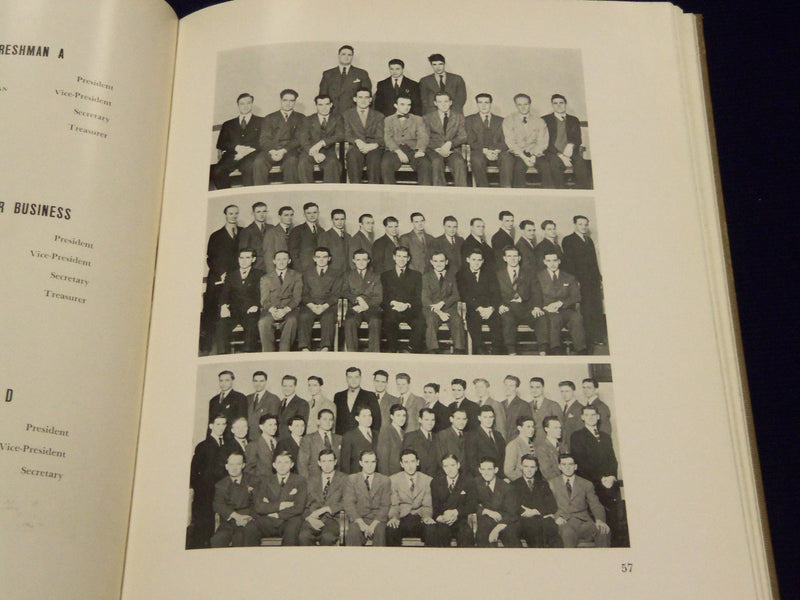 1942 ARIES FORDHAM COLLEGE YEARBOOK - BRONX, NY - GREAT CLASS PHOTOS - YB 750