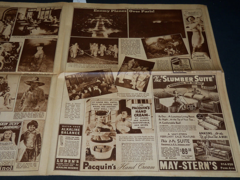 1937 FEB 7 THE PITTSBURGH PRESS SUNDAY METRO GRAVURE - ABRAHAM LINCOLN - NP 4536