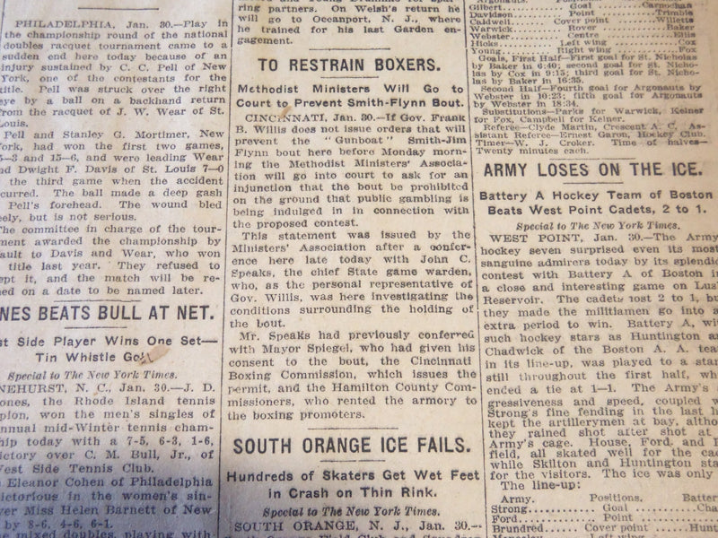 1915 JANUARY 31 NEW YORK TIMES - RUPPERT & HUSTON GET YANKEES STOCK - NT 6493