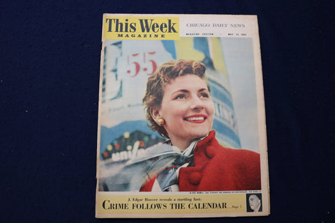 1955 MAY 21 THIS WEEK MAGAZINE - KIM NOVAK ARTICLE AND PHOTO - E 22982