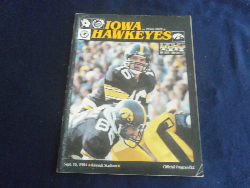 1984 SEPTEMBER 15 FOOTBALL PROGRAM - UNIV OF IOWA VS PENN STATE UNIV - SP 1216T