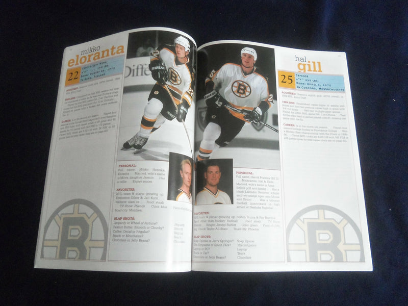 2000-2001 BOSTON BRUINS YEARBOOK - ST 7140
