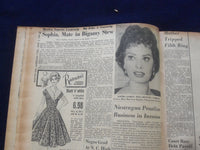 1959 JUNE 2 BOSTON AMERICAN NEWSPAPER - SOHPHIA LOREN ARTICLE & PHOTO - NP 6223