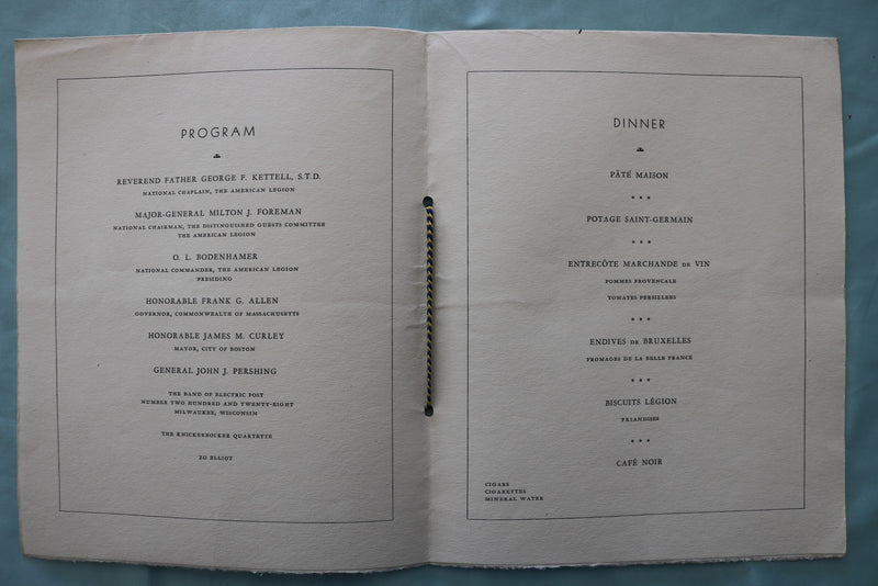 1930 AMERICAN LEGION BOSTON ANNUAL CONVENTION PROGRAMS - LOT OF 2 - K 3424