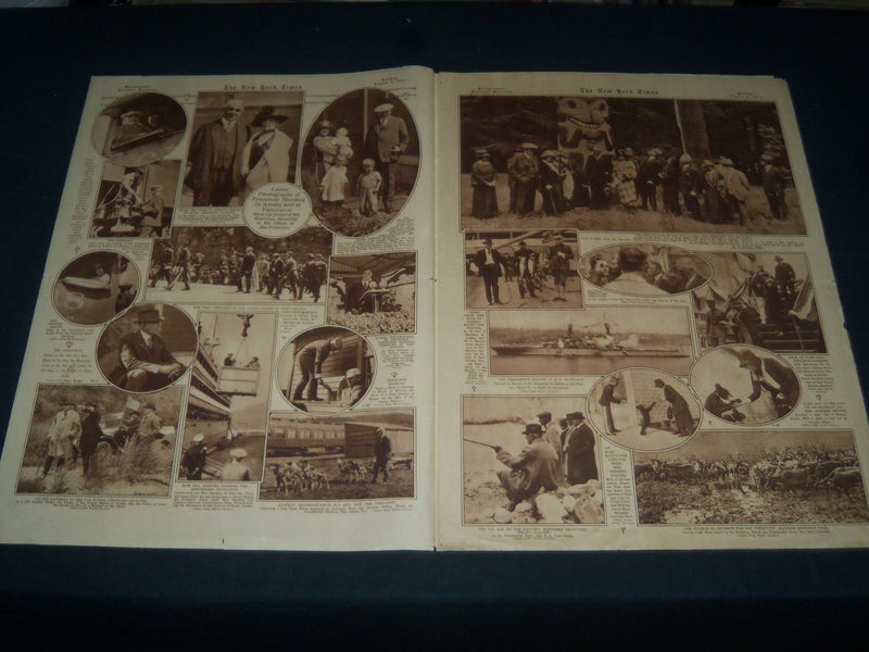 1923 AUGUST 5 NEW YORK TIMES PICTURE SECTION - WARREN HARDING COVER - NT 7396