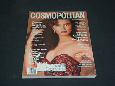 1987 NOVEMBER COSMOPOLITAN MAGAZINE - PAULINA, PHOTO BY SCAVULLO - SP 3147
