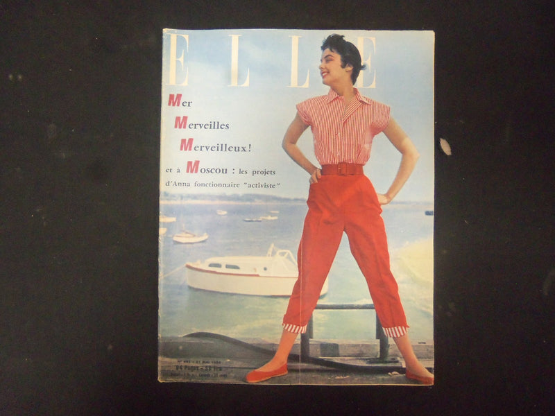 1954 MAY 31 FRENCH ELLE MAGAZINE - NICE COVER, PHOTOS & ADS - ST 4087